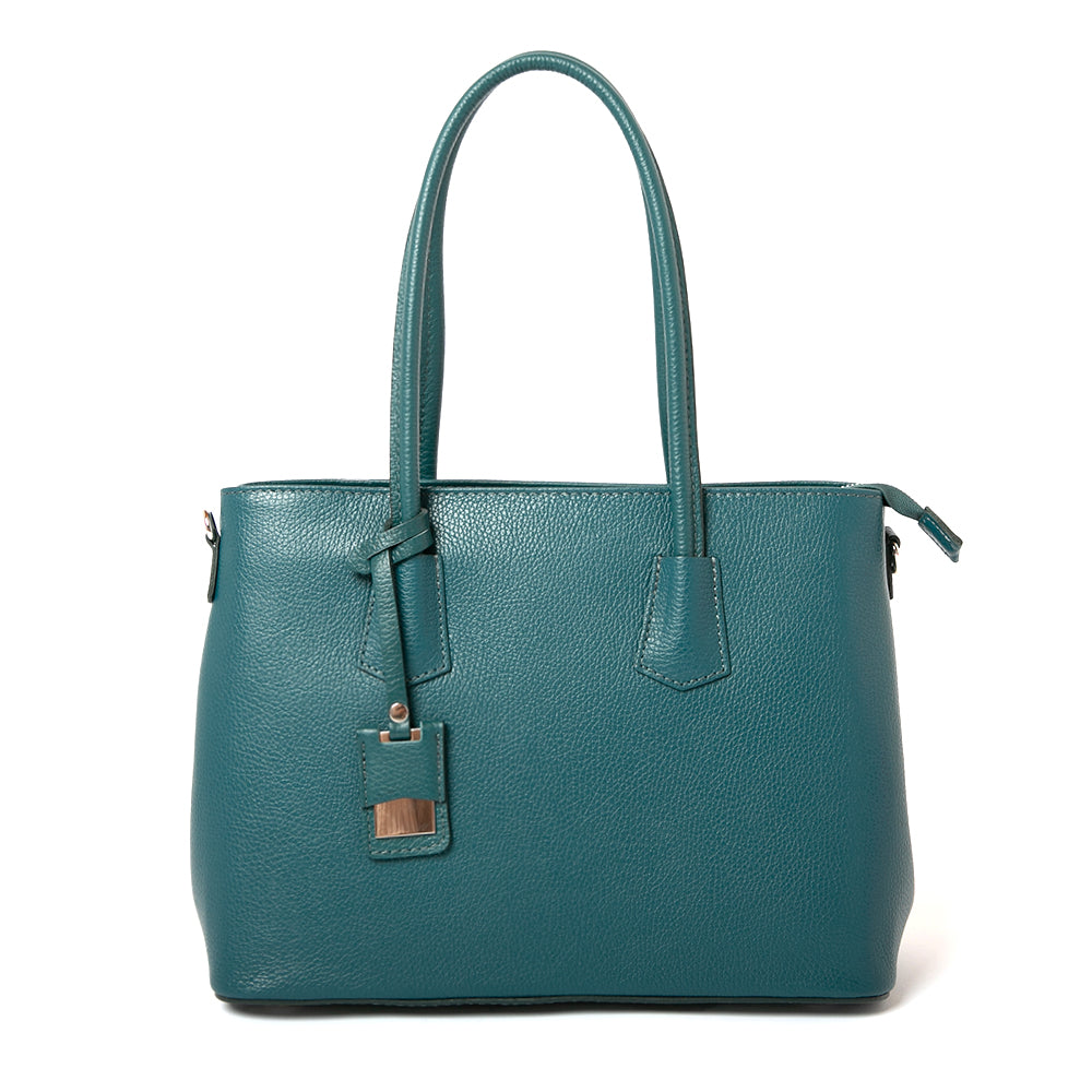 The dark teal Richmond Handbag made from beautiful Italian leather